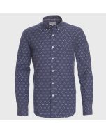 Camisa Manga Larga Oxford Estampada Slim Fit