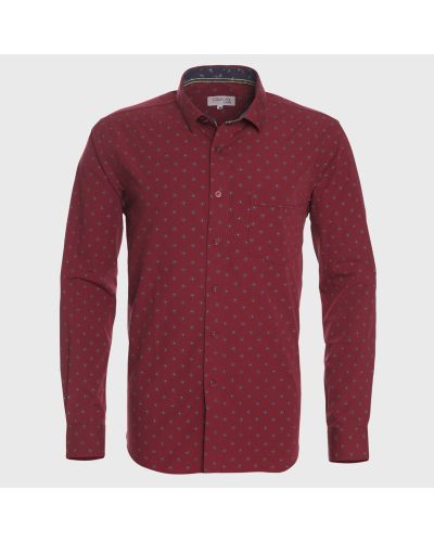 Camisa Manga Larga Estampada Diseños Clasico Slim Fit