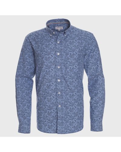 Camisa Manga Larga Oxford Estampada Slim Fit
