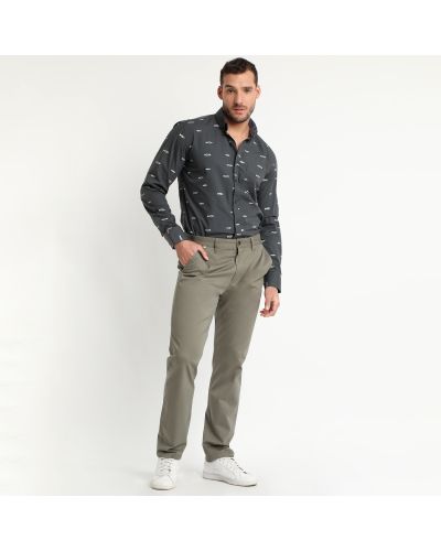 Pantalon Frente Plano Slim Fit