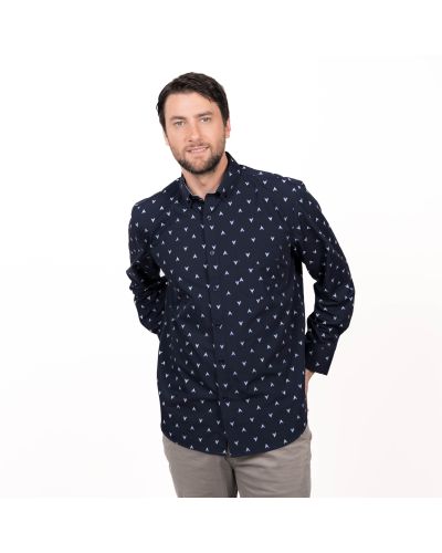Camisa Trevira Estampada Regular Fit