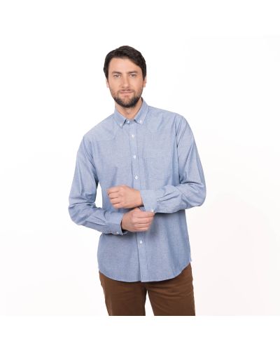 Camisa Oxford Chambray Slim Fit