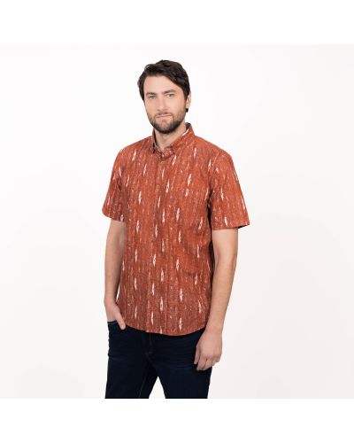Camisa M/C Estampada Slim Fit