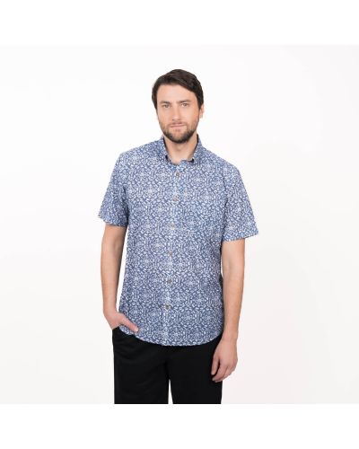 Camisa M/C Estampada Slim Fit