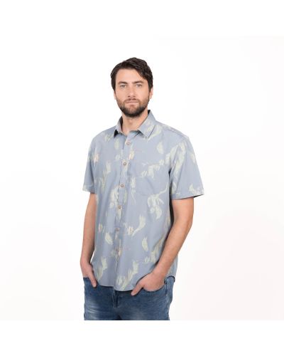 Camisa M/C Guayabera Estampada Regular Fit