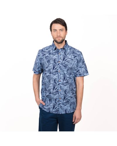 Camisa M/C Guayabera Estampada Regular Fit